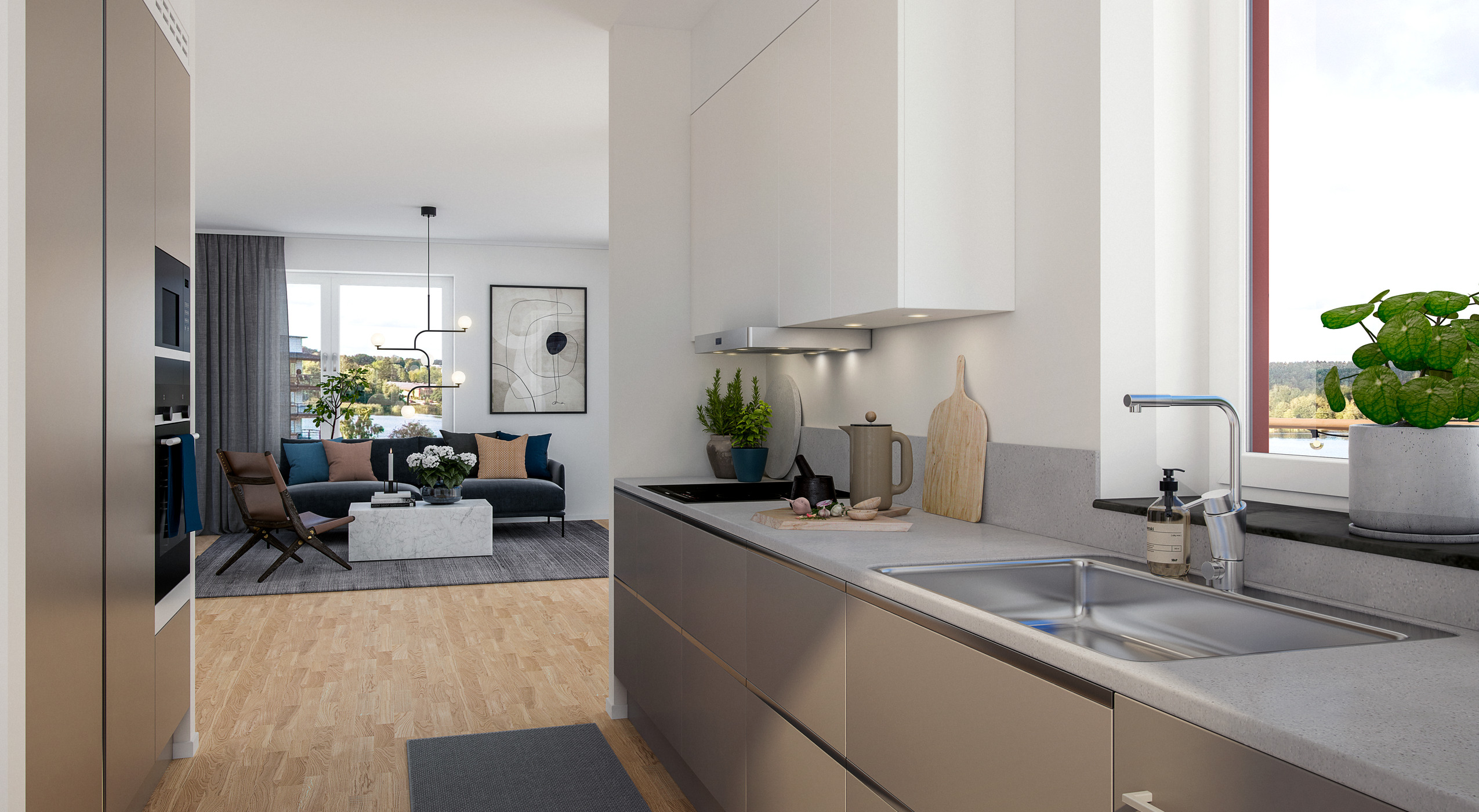 Interiör bild över Granitor Properties bostäder Brf Biologen 2 i Växjö