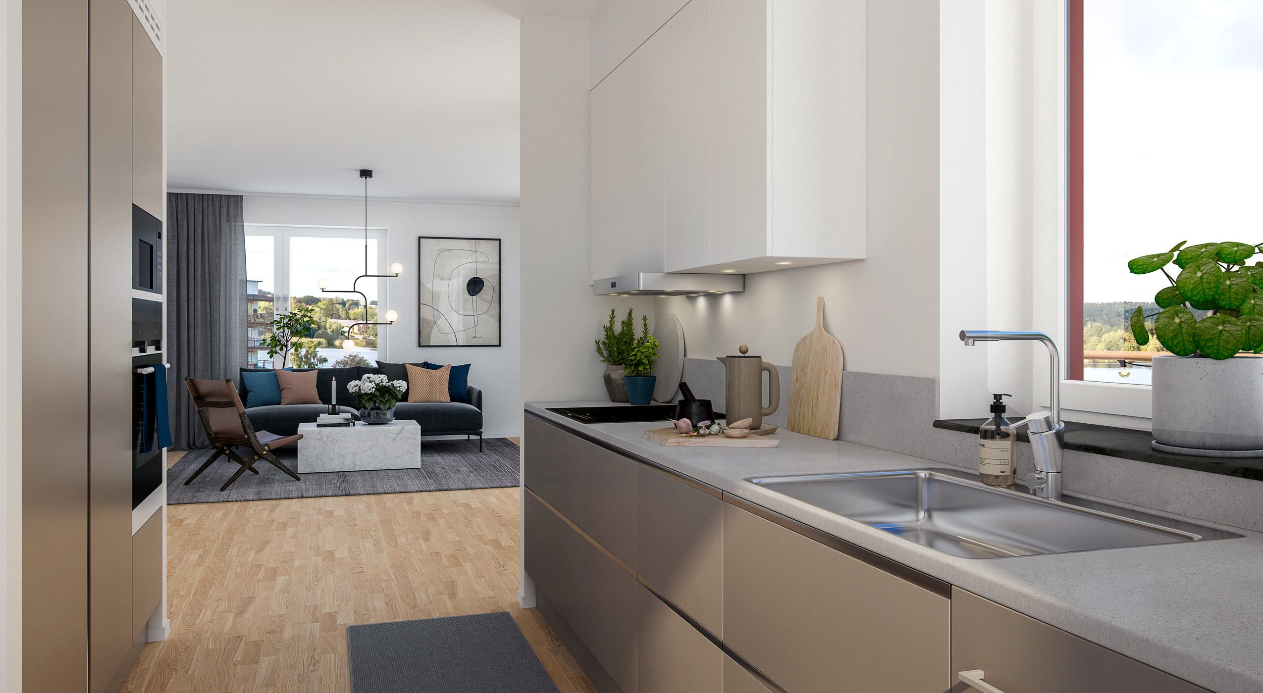 Interiör bild över Granitor Properties bostäder Brf Biologen 2 i Växjö