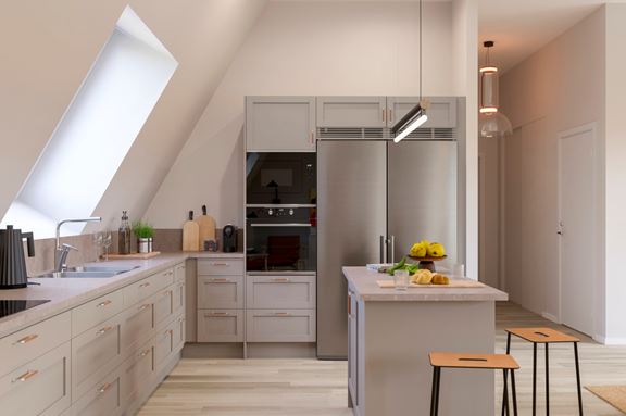 Öppet kök i Brf Parkskolan Ängelholm