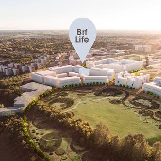 Översiktsbild över Granitor Properties bostäder Brf Life i Lund
