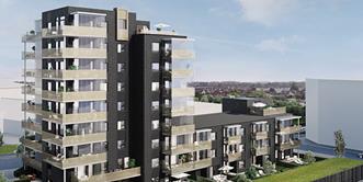 Exteriör bild över Granitor Properties bostäder Brf Vyn i Höganäs