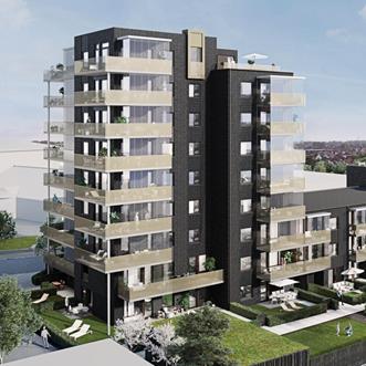 Exteriör bild över Granitor Properties bostäder Brf Vyn i Höganäs