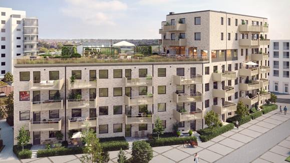 Exteriör bild över Granitor Properties kooperativa hyresrätter Terrassen i Höganäs