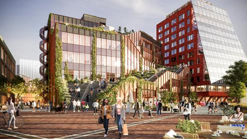 Drivbänken i Embassy of Sharing i Hyllie i Malmö