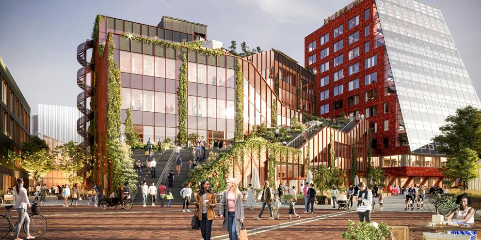 Visionsbild över Embassy of Sharing i Hyllie i Malmö