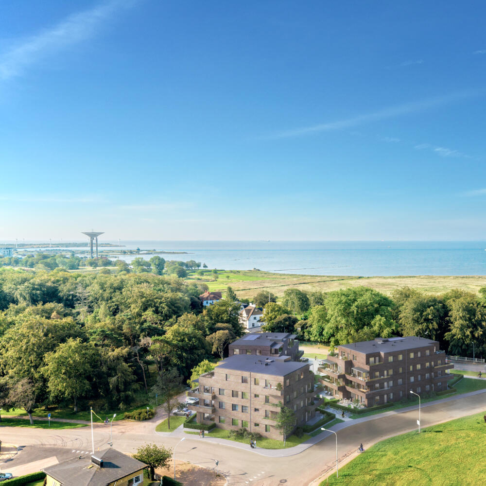 Exteriör över Granitors bostäder Brf Lägerplatsen i Landskrona