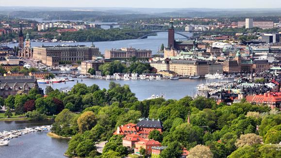 Områdesbild över Stockholm