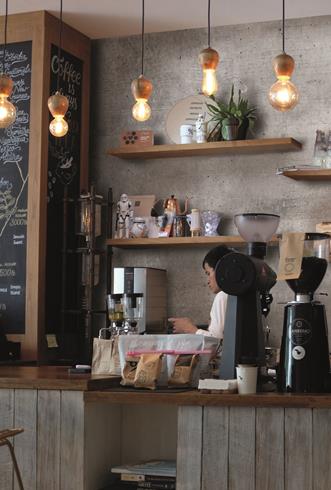 Interiör från ett cafe