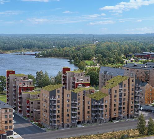 Exteriör bild över Granitor Properties bostäder Brf Biologen 2 i Växjö