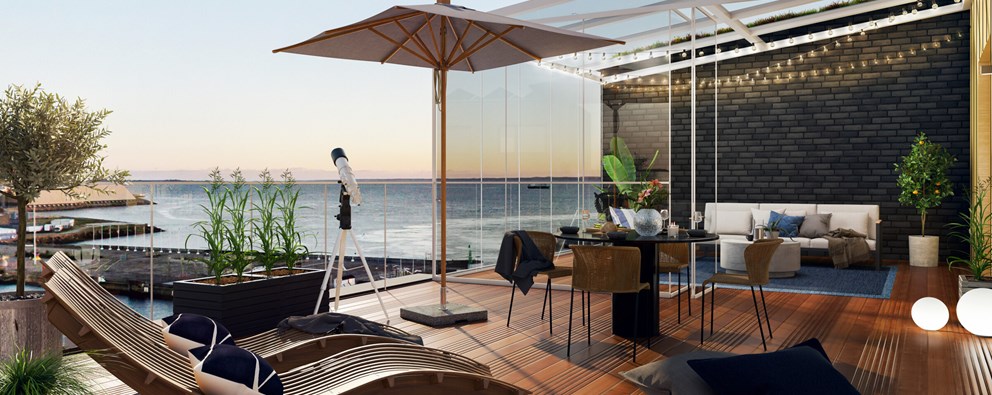Exteriör bild över Granitor Properties bostäder Brf Oceanpiren i Helsingborg