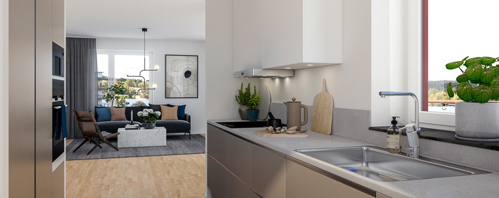 Interiör bild över Granitor Properties bostäder Brf Biologen 2 i Växjö